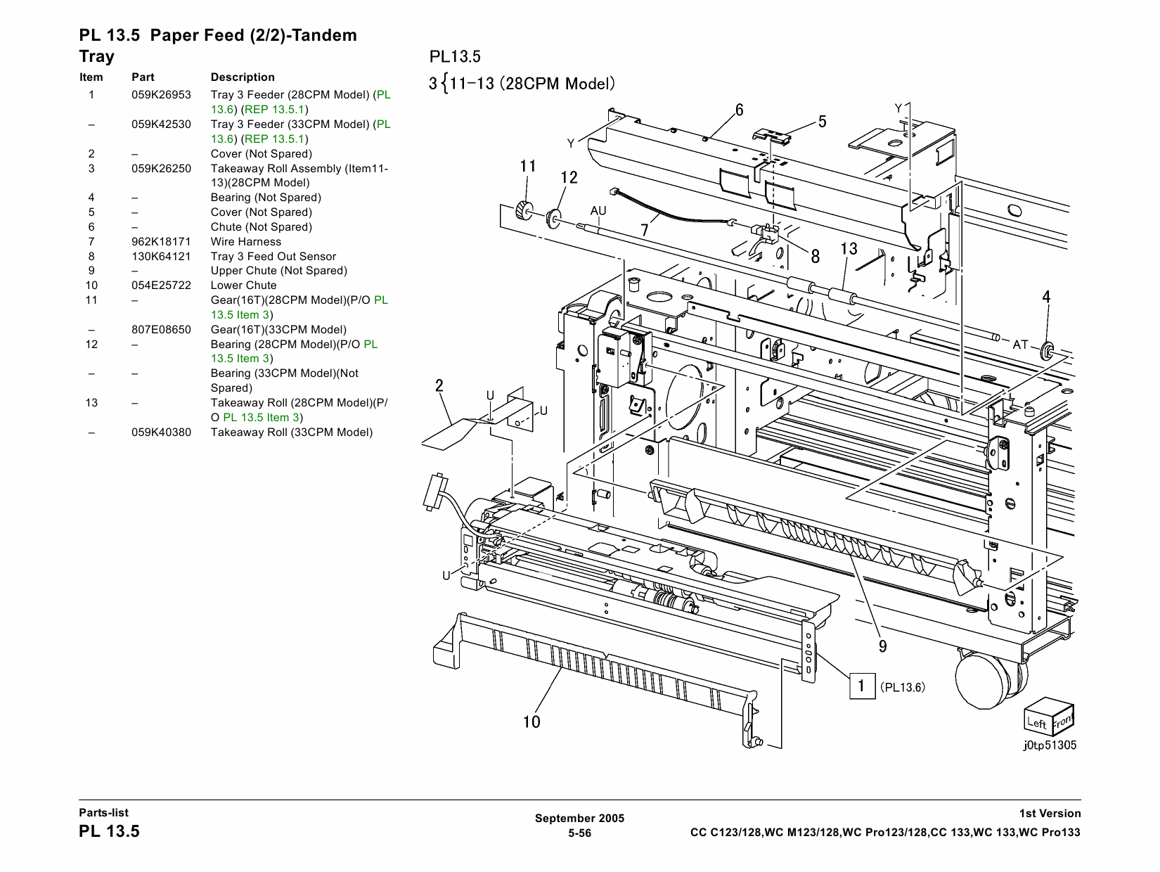 Xerox WorkCentre M123 M128 PRO-123 128 C123 C128 Parts List Manual-3
